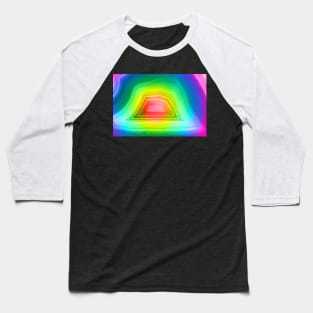 Radiant rainbow colors agate slice mineral Baseball T-Shirt